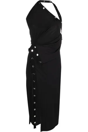 The Attico One-shoulder asymmetric midi dress
