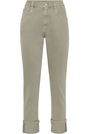 Brunello Cucinelli Monili-chain mid-rise straight-leg jeans