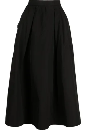 SHIATZY CHEN Logo-embroidered asymmetric midi skirt