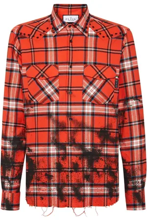 Philipp Plein Gothic Plein tartan-print shirt
