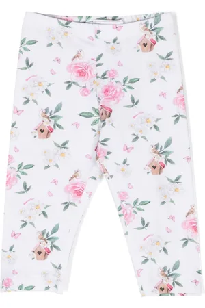MONNALISA Floral-print jersey leggings