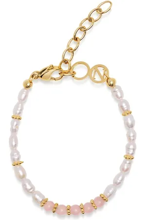 Nialaya Baroque pearl-opal beaded bracelet
