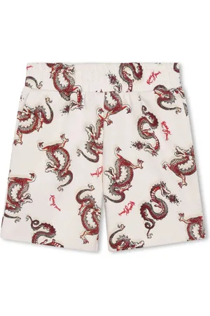 Kenzo Dragon-print cotton shorts