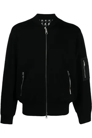 Neil Barrett Zipped ribbed-knit cardigan