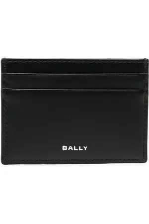 Bally Stripe-detail leather card holder