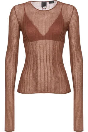 Pinko Semi-sheer long-sleeved top