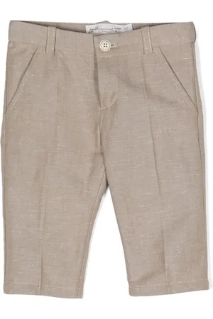 BONPOINT Logo-embroidered chino trousers