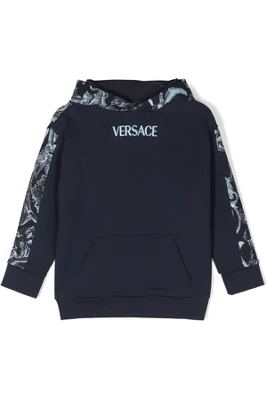 VERSACE Barocco-print cotton hoodie