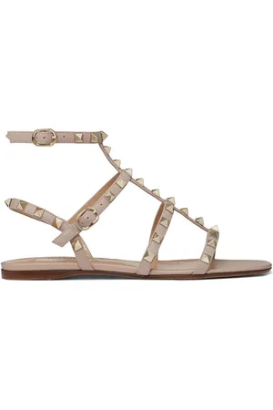 VALENTINO GARAVANI Rockstud ankle-strap flat sandals