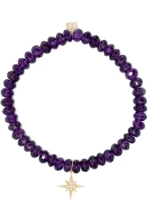 Sydney Evan 14kt yellow gold Starburst amethyst and diamond bracelet