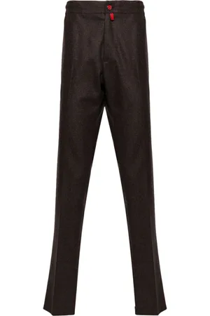 Kiton Logo-patch trousers