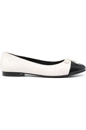 Tory Burch Cap-toe quilted ballerina shoes