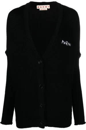 Marni Logo-embroidered cotton cardigan