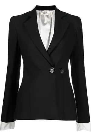 Peter Do Contrast-stitching notched-lapels blazer