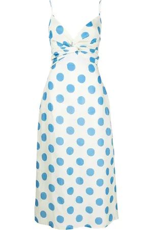 Cala De La Cruz Sabina polka dot-print linen dress