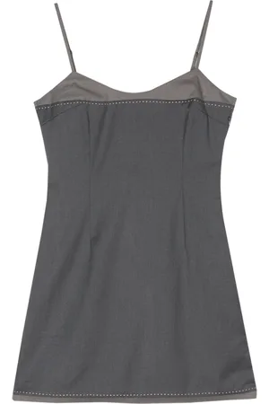REMAIN Spaghetti-strap contrast-stitching minidress