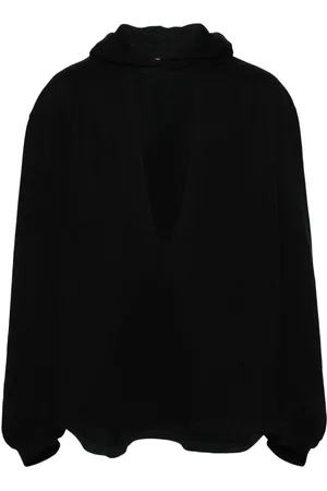 Random Identities Plunge-V cotton hoodie