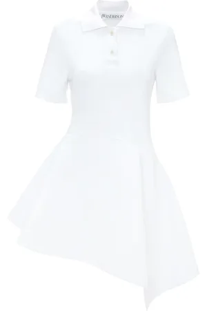 J.W.Anderson Polo-collar cotton asymmetric dress