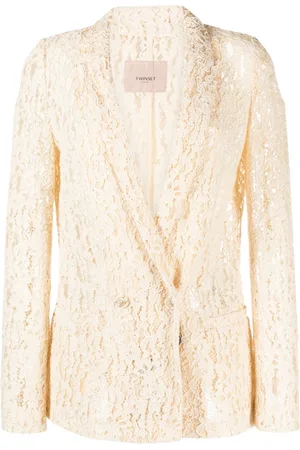 Twin-Set Lace double-breasted blazer