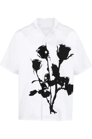 Prada Floral-print cotton-poplin shirt