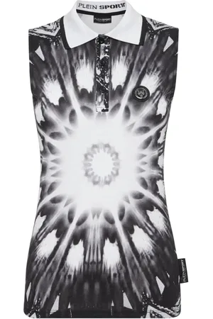 Philipp Plein Logo-print sleeveless polo top