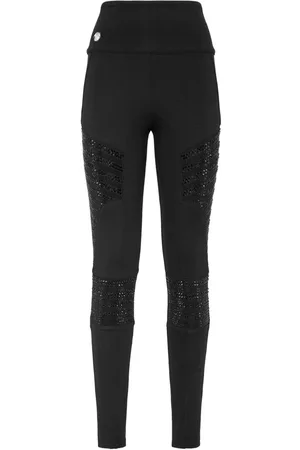Philipp Plein High-waisted crystal-embellished leggings