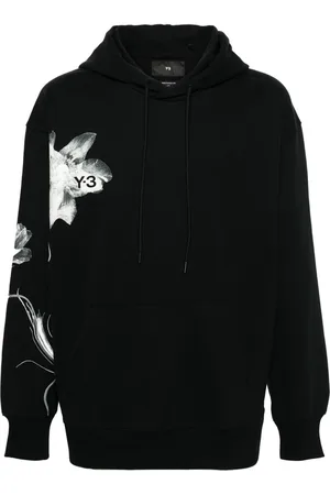 Y-3 Floral-print drawstring hoodie