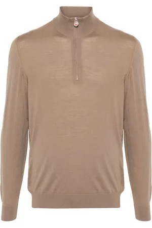 Kiton Half-zip high-neck jumper