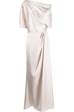 Amsale Off-shoulder draped maxi dress