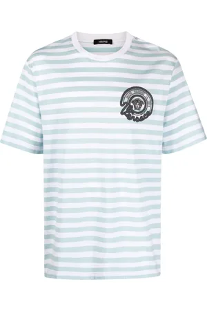 VERSACE Nautical Stripe cotton T-shirt