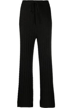 Totême Cable-knit straight-leg trousers