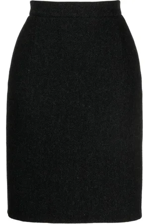 Jil Sander High-waist herringbone skirt