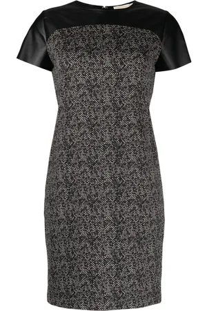 Michael Kors Panelled faux-leather minidress