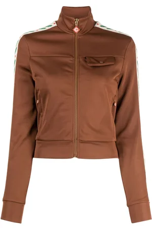 Casablanca Laurel jacquard-stripe cotton bomber jacket
