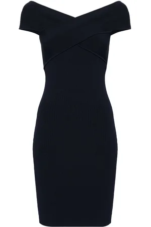 Michael Kors Crossover-straps ribbed minidress
