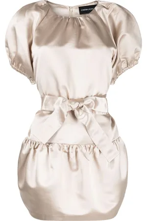 Cynthia Rowley Satin tulip mini dress