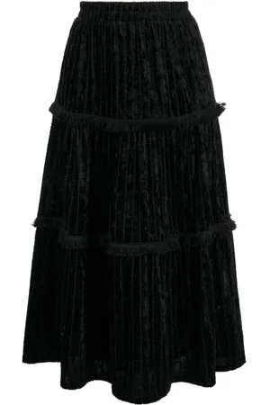 B+AB High-waist tiered midi skirt