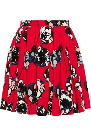 Miu Miu 2000s floral-print pleated miniskirt