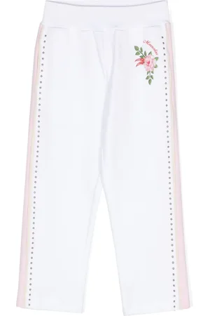 MONNALISA Floral-print track pants