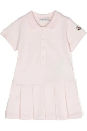 Moncler Piqué-weave pleated dress