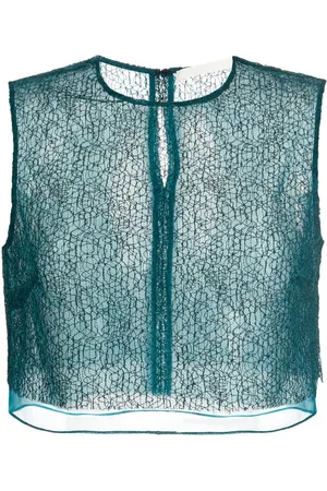 Jason Wu Layered cropped silk blouse