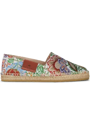 Etro Logo-appliqué floral-embroidery espadrilles