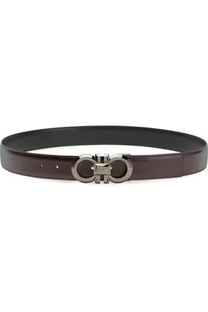 Salvatore Ferragamo Logo-engraved buckle reversible leather belt