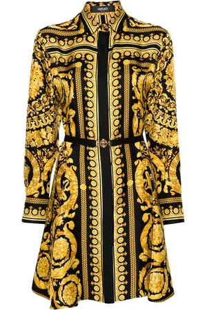 VERSACE Heritage baroque-print silk minidress