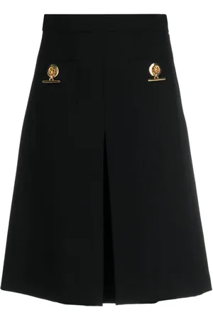 Moschino Pleated A-line midi skirt
