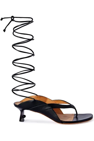 OFF-WHITE Lollipop lace-up leather sandals