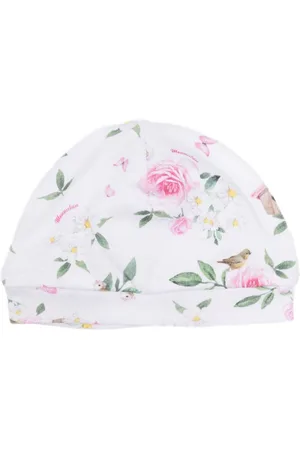 MONNALISA Floral-print cotton beanie