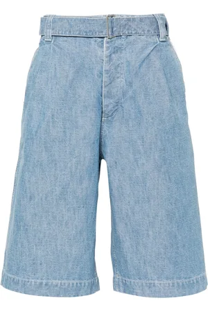 Kenzo Pleat-detail denim shorts