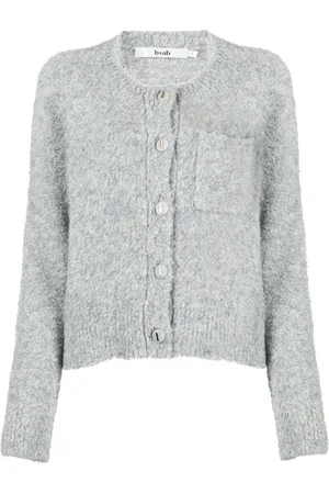 B+AB Crew-neck knitted cardigan