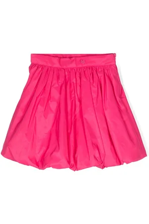 MONNALISA Logo-appliqué pleated skirt